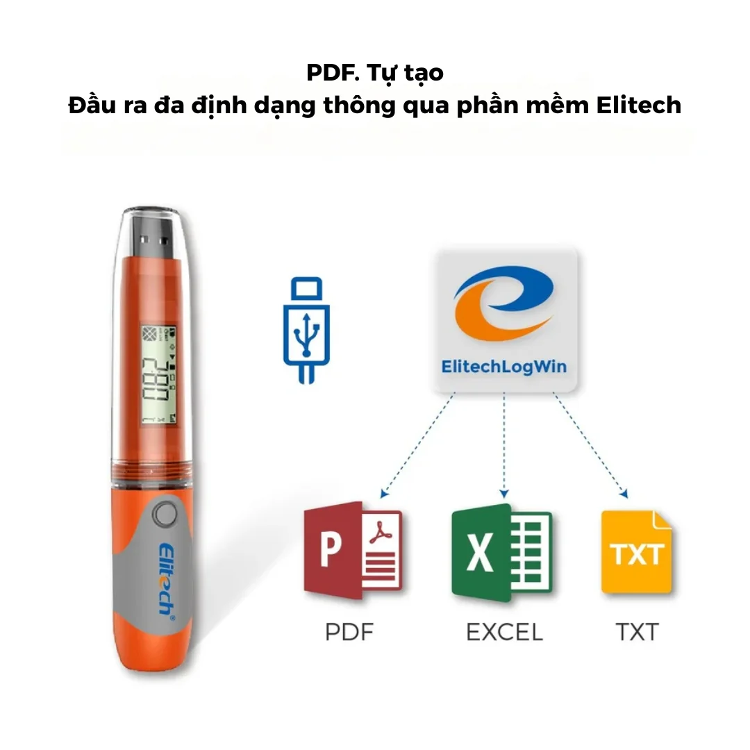 Bộ ghi dữ liệu nhiệt độ độ ẩm USB Elitech RC-51H - Ảnh 3