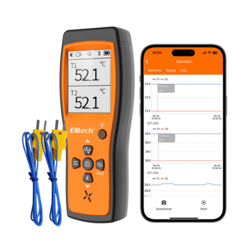 Máy đo nhiệt độ Elitech ICT-220 (2 kênh, kiểu K, Bluetooth) - Ảnh 2